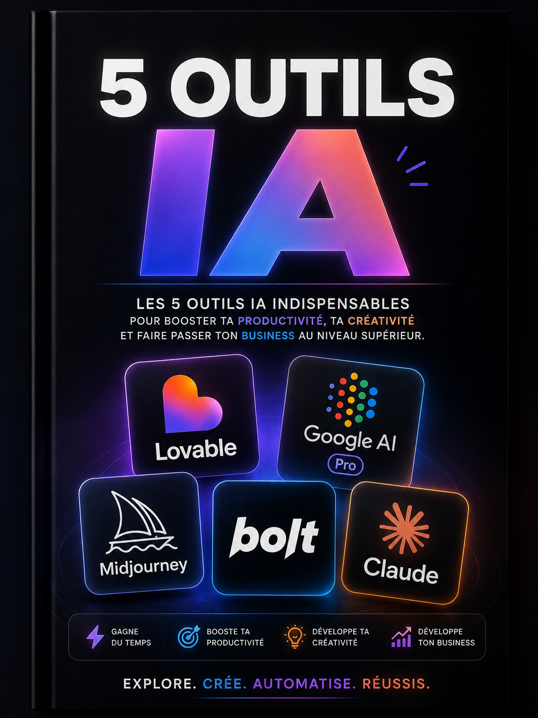 5 Outils IA indispensables - Lovable, Midjourney, Bolt, Claude, Google AI